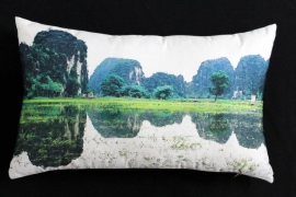 Mini cushion cover Limestone Lake Tam Coc 
